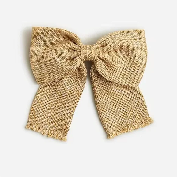 J. Crew | Accessories | Jcrew Canvas Bow Hair Clip | Poshmark